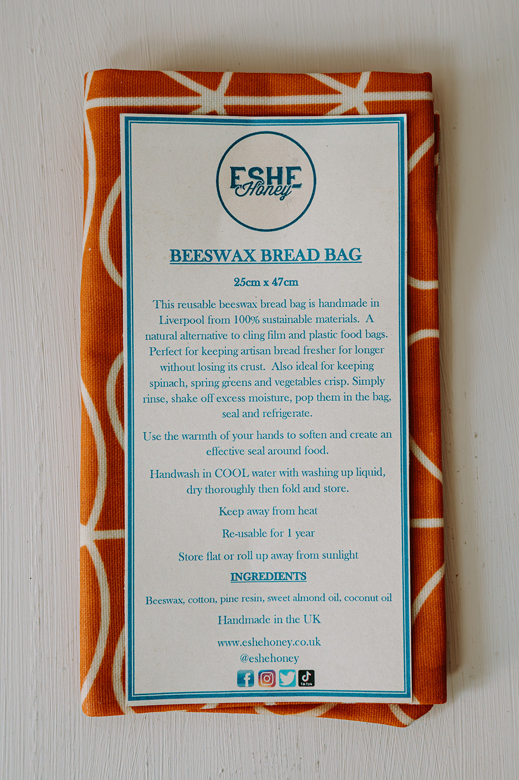 Beeswax Bread Bag | Papaya