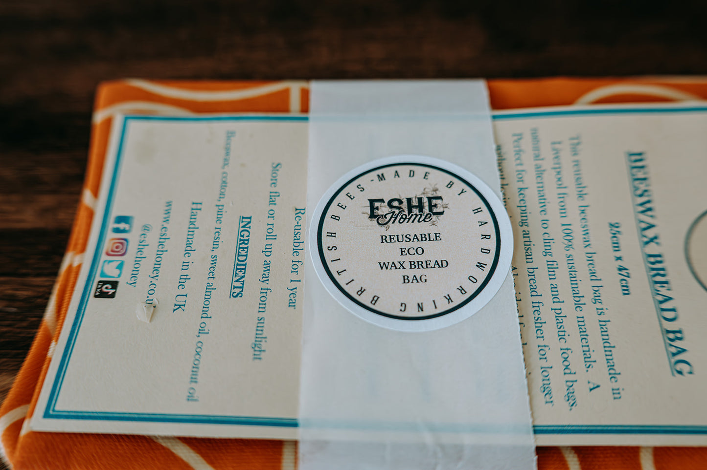 Beeswax Bread Bag | Papaya