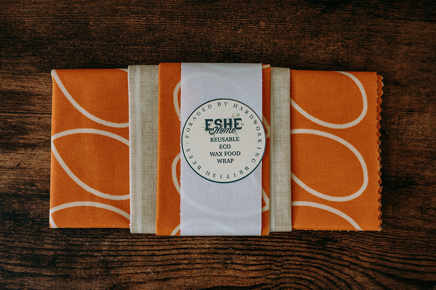 Beeswax Food Wrap | 3 Pieces | Papaya