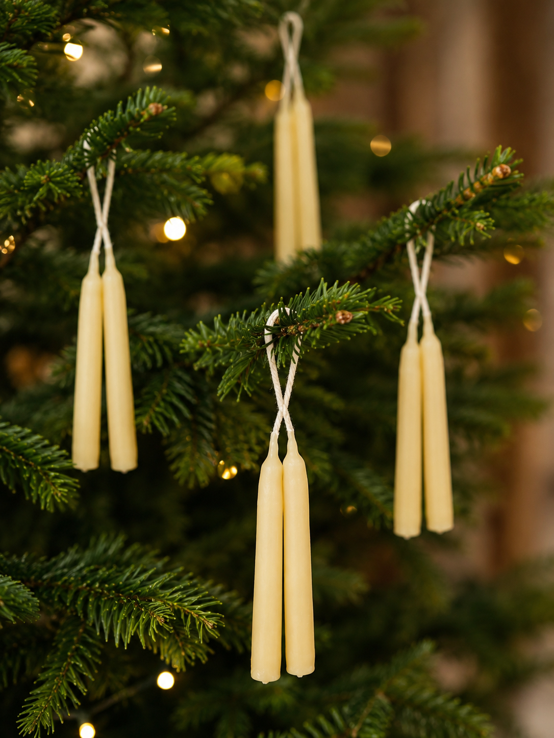 Pure Beeswax Christmas Tree Candles