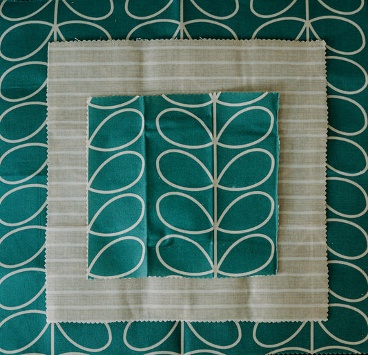 Beeswax Food Wrap | 3 Pieces | Deep Duck Egg