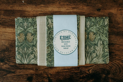 Beeswax Food Wrap | 3 Pieces | William Morris | Snakeshead Forest
