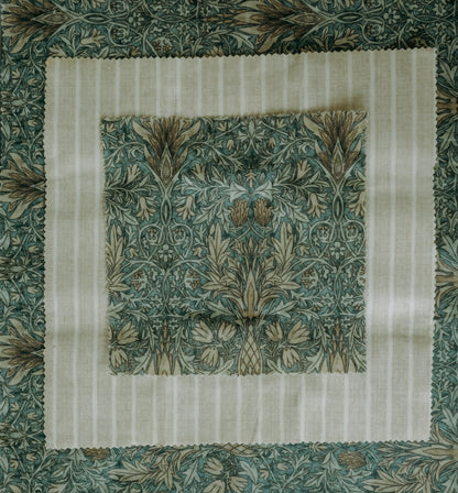 Beeswax Food Wrap | 3 Pieces | William Morris | Snakeshead Denim